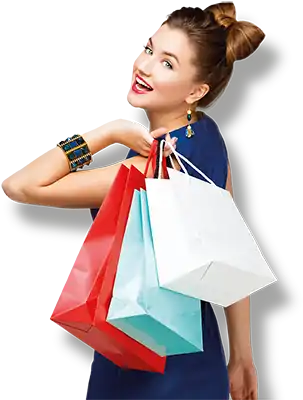 femme acheter des produits , elle